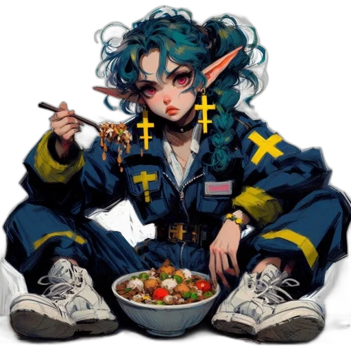 food, staff, jacket, jewelry transparent PNG cut-out