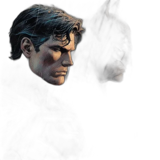 face, mask, comic book art, concept art transparent PNG cut-out