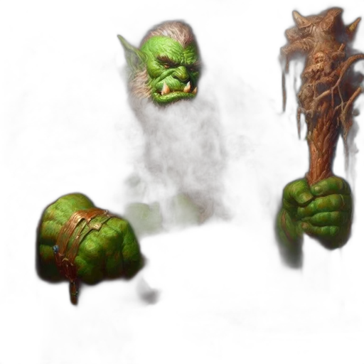 staff, creature, mask, concept art transparent PNG cut-out