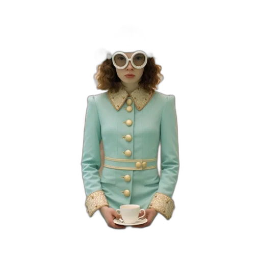 jacket, dress, jewelry, staff transparent PNG cut-out