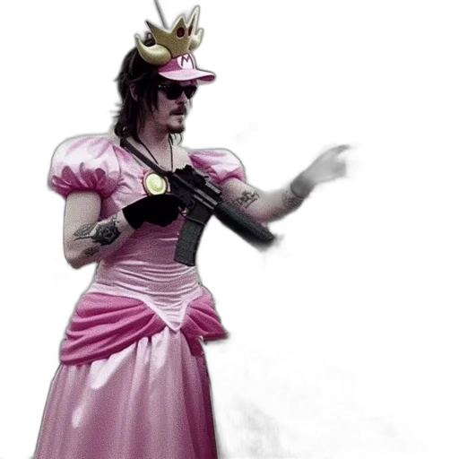 dress, crown, staff, hat transparent PNG cut-out