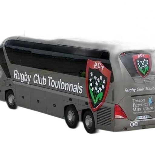3d render, large, bus, rugby transparent PNG cut-out
