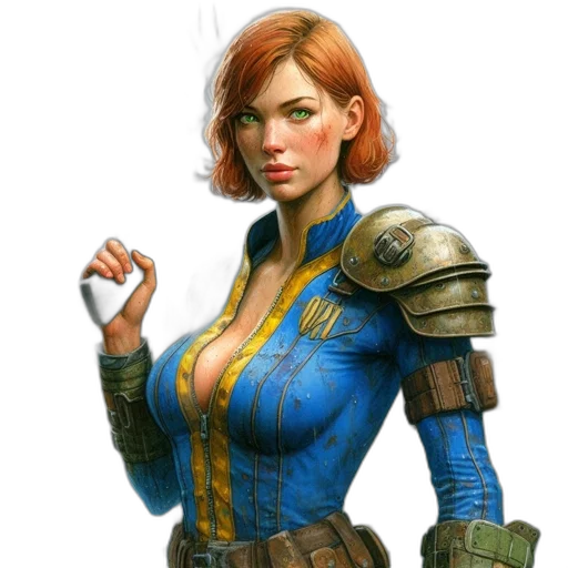 fantasy art, concept art, comic book art, photorealistic transparent PNG cut-out