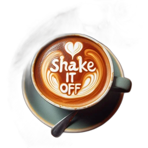 3d render, cup, coffee, frothy transparent PNG cut-out