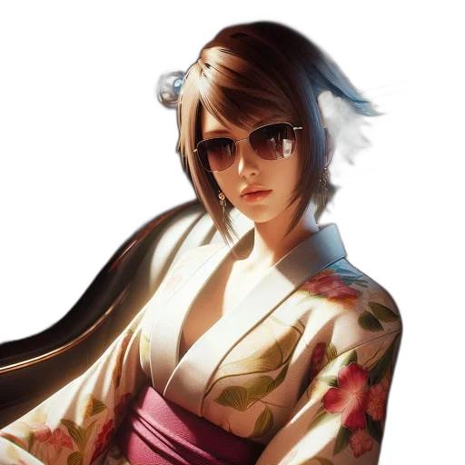 dress, staff, face, photorealistic transparent PNG cut-out