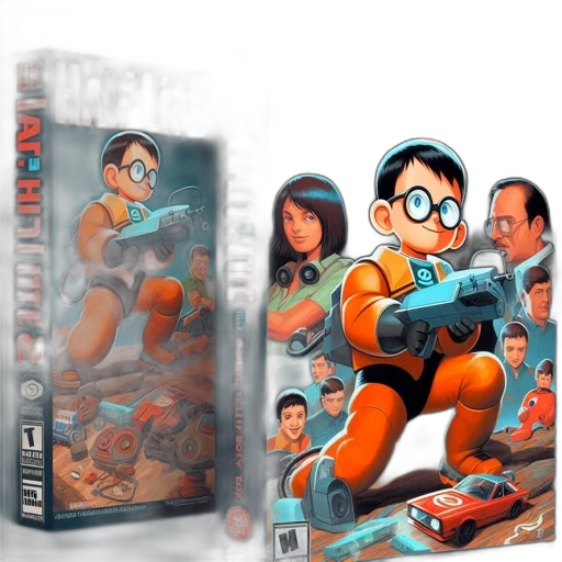 robot, 3d render, concept art, comic book art transparent PNG cut-out