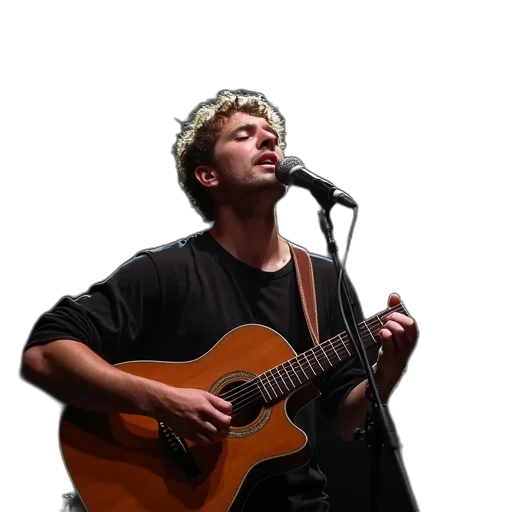 crown, photorealistic, male, guitar transparent PNG cut-out