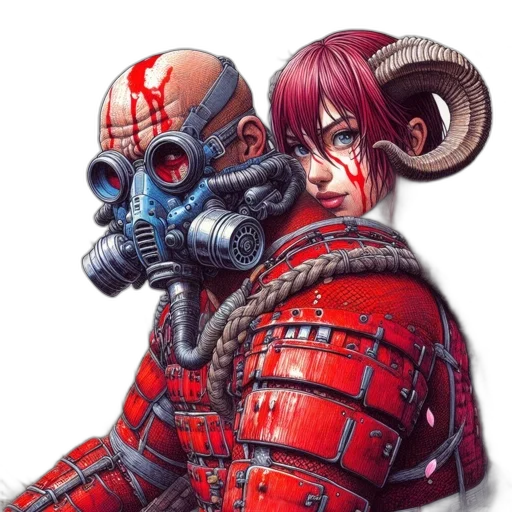 mask, robot, creature, jacket transparent PNG cut-out