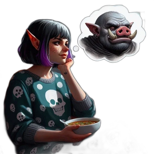 food, creature, face, concept art transparent PNG cut-out