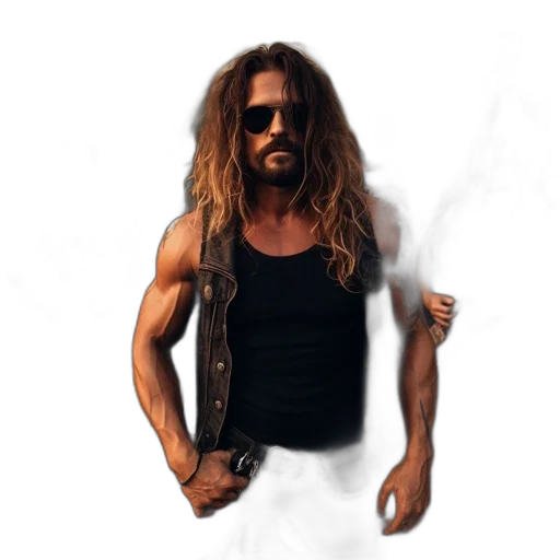 hair, animal, weapon, photorealistic transparent PNG cut-out