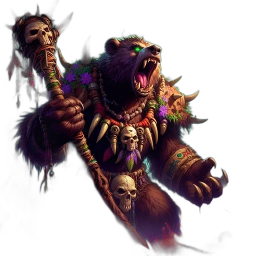 staff, creature, animal, fantasy art transparent PNG cut-out