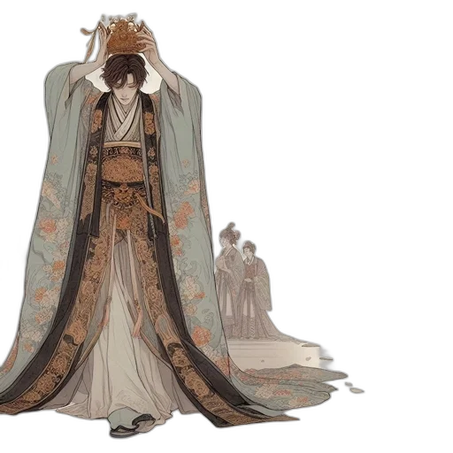 dress, crown, concept art, fantasy art transparent PNG cut-out