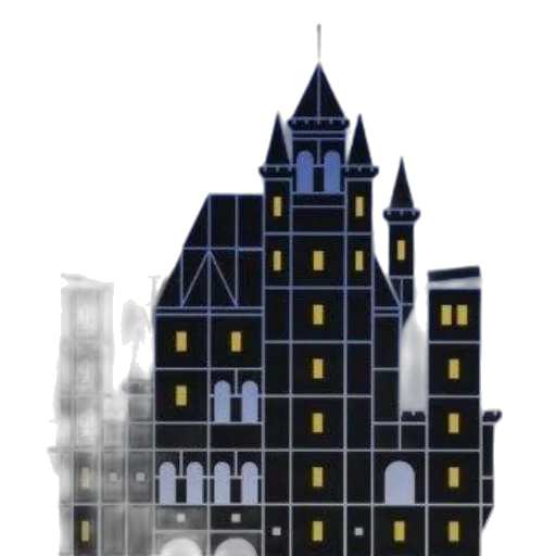 building, concept art, 3d render, pixel art transparent PNG cut-out
