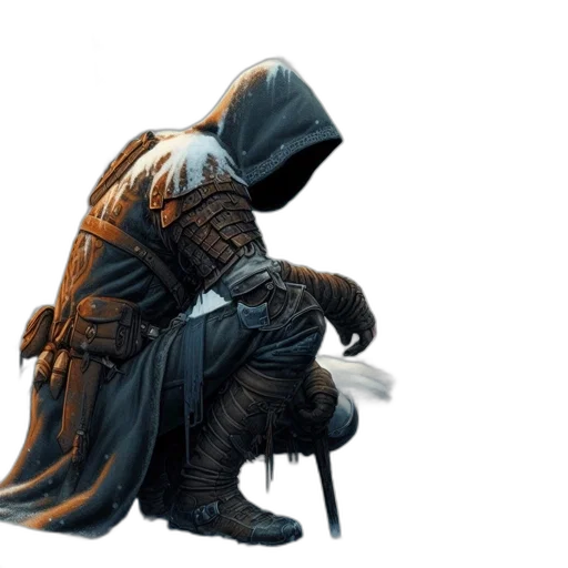 jacket, mask, sword, weapon transparent PNG cut-out