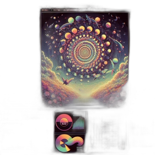 concept art, outer space, vividly, colored transparent PNG cut-out