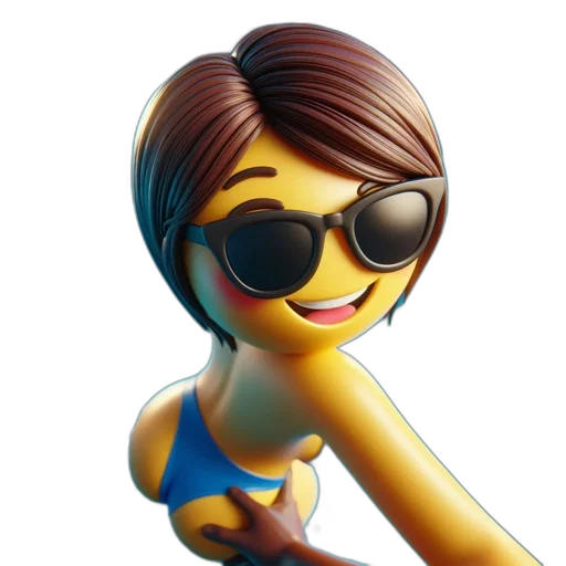 staff, face, 3d render, cartoon transparent PNG cut-out