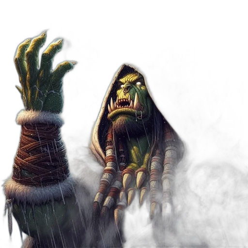 creature, mask, staff, face transparent PNG cut-out