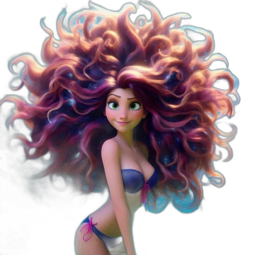 hair, fantasy art, cartoon, concept art transparent PNG cut-out