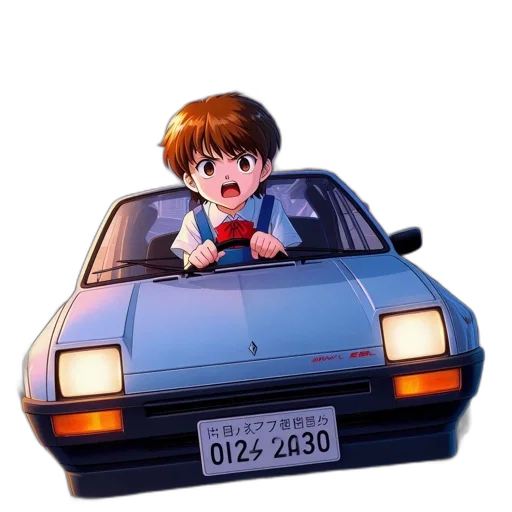 car, robot, jacket, weapon transparent PNG cut-out