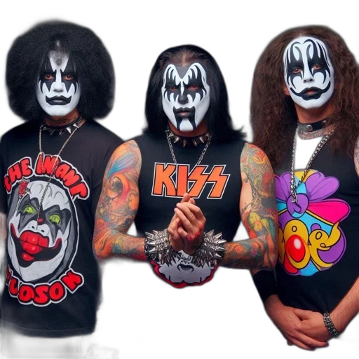 three, individuals, dressed, like transparent PNG cut-out