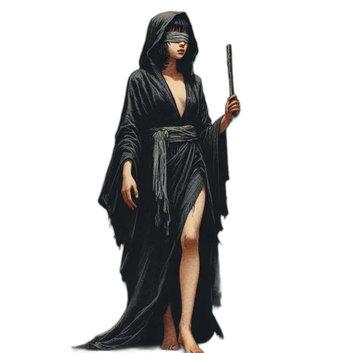 staff, dress, sword, concept art transparent PNG cut-out