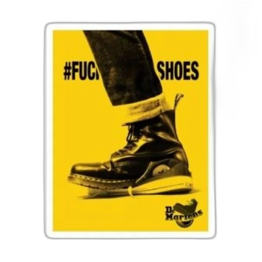 shoes, bold, yellow, poster transparent PNG cut-out