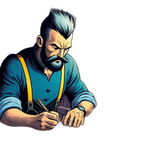 staff, comic book art, concept art, cartoon transparent PNG cut-out