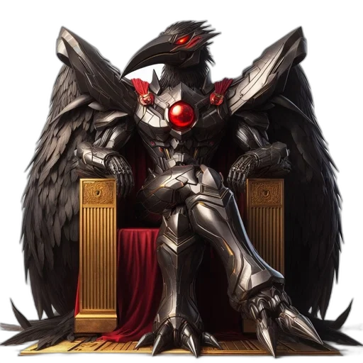 crown, sword, robot, concept art transparent PNG cut-out