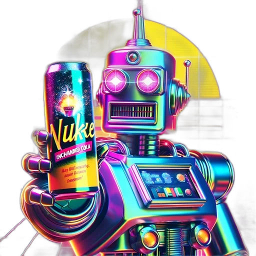 robot, cyberpunk, vaporwave, concept art transparent PNG cut-out