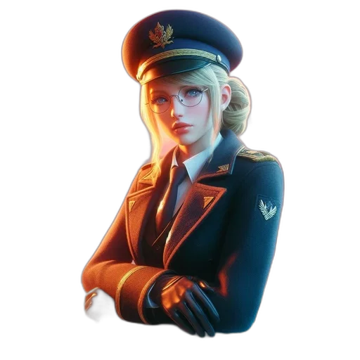 staff, jacket, face, hat transparent PNG cut-out