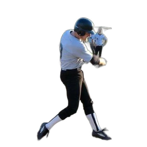baseball, player, swings, ball transparent PNG cut-out