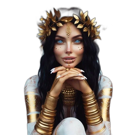 jewelry, crown, mask, fantasy art transparent PNG cut-out