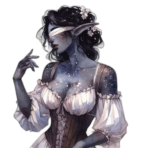 dress, mask, staff, creature transparent PNG cut-out