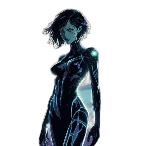 robot, dress, comic book art, concept art transparent PNG cut-out