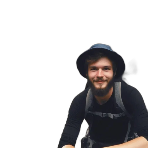 hat, face, creature, staff transparent PNG cut-out