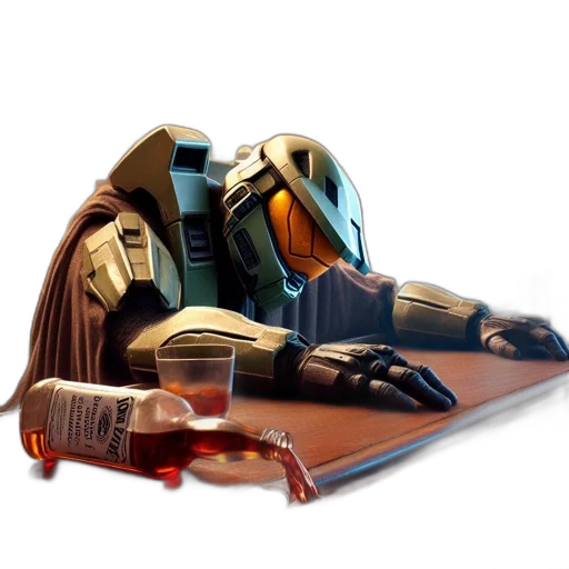 robot, weapon, bottle, mask transparent PNG cut-out