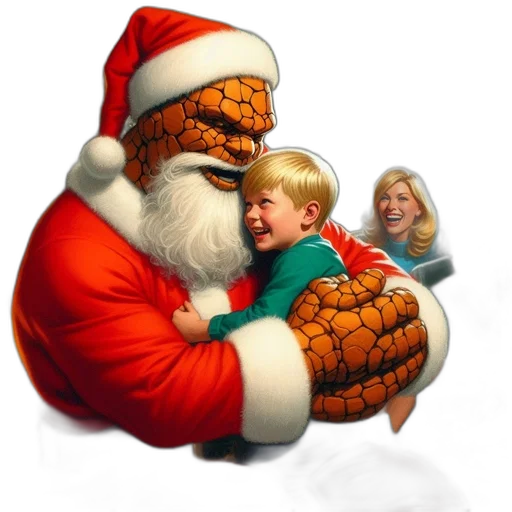 photorealistic, 3d render, concept art, santa transparent PNG cut-out