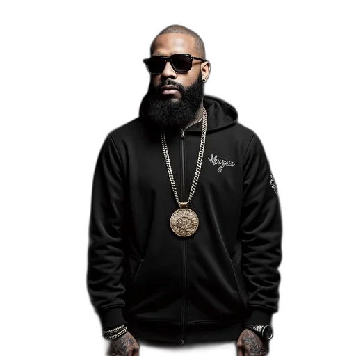 jacket, man, beard, tattoos transparent PNG cut-out