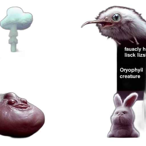 creature, concept art, 3d render, photorealistic transparent PNG cut-out