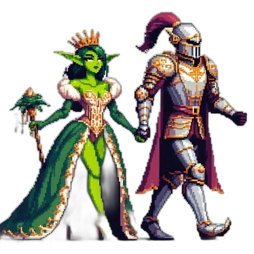 pixel art, fantasy art, concept art, comic book art transparent PNG cut-out