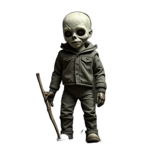 mask, staff, creature, robot transparent PNG cut-out