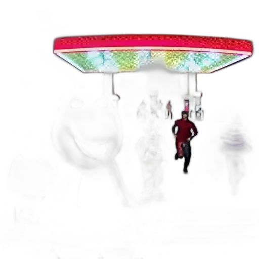 umbrella, staff, concept art, 3d render transparent PNG cut-out
