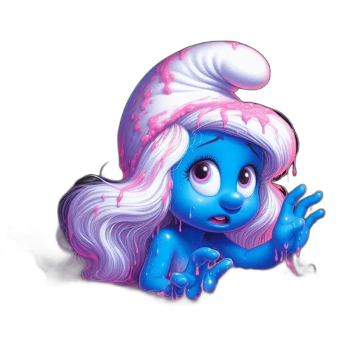creature, dragon, hair, staff transparent PNG cut-out