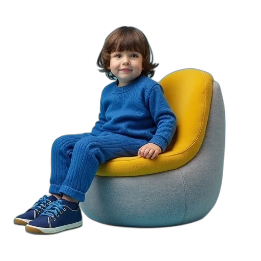 furniture, shoes, 3d render, blue transparent PNG cut-out
