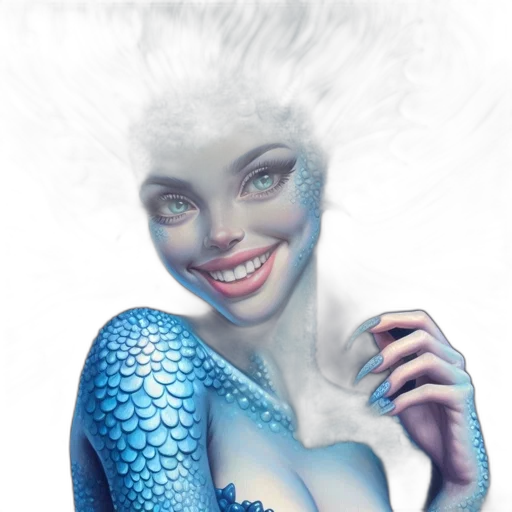 creature, mask, hair, face transparent PNG cut-out