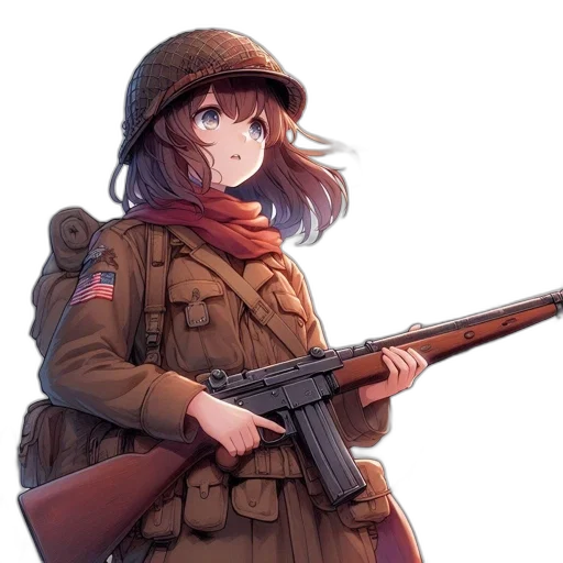 weapon, jacket, hat, staff transparent PNG cut-out