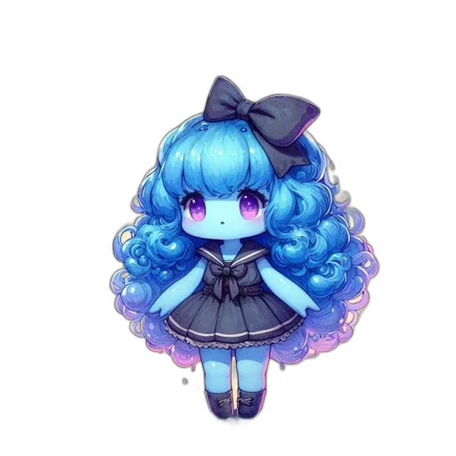 staff, dress, creature, hair transparent PNG cut-out