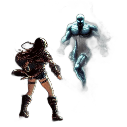 concept art, comic book art, fantasy art, pixel art transparent PNG cut-out