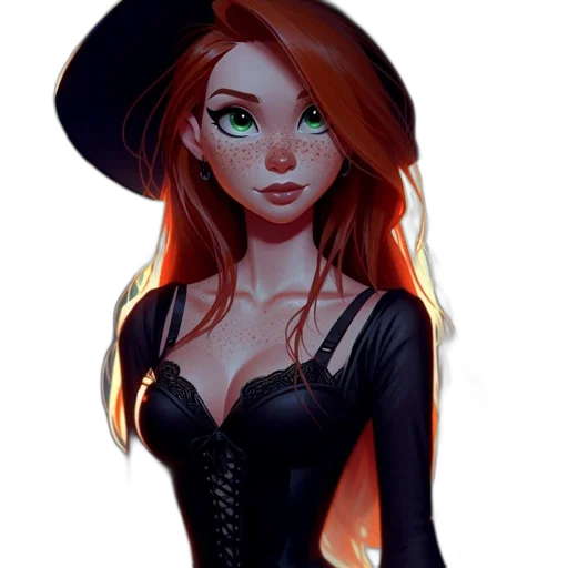 dress, hat, face, jacket transparent PNG cut-out