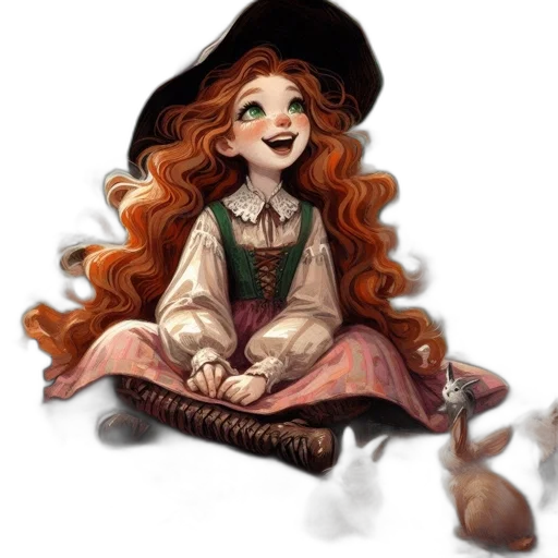 dress, crown, staff, hat transparent PNG cut-out